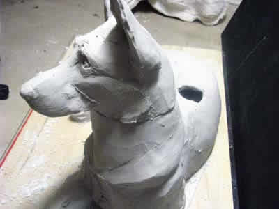 K9 Memorial (clay head)
